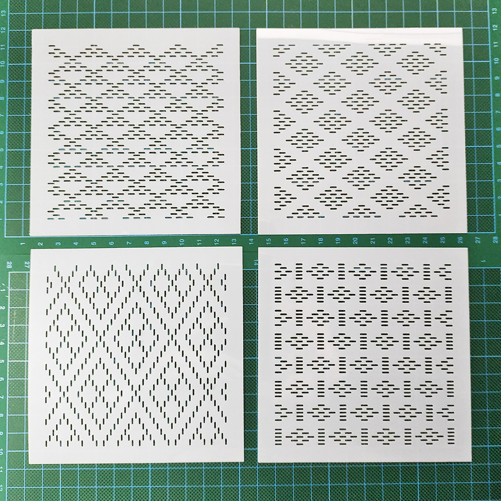 16 刺子绣模板小针绣密密缝图案画图软模板布艺刺绣画图图样