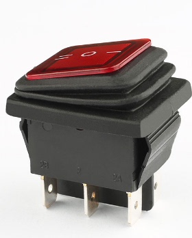 双极三档红色按钮防水船型开关 KCD2-23N-FA4A-B-R-05