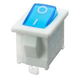 21*15MM白色两档带灯开关MR-1-118-C5L-WUAA