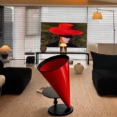 马来西亚太空波垃圾桶家用高颜值轻奢艺术办公室创意ins风垃圾篓