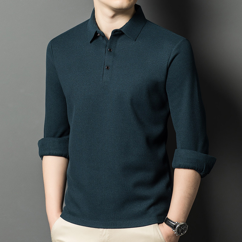 鄂尔多斯市翻领POLO衫男士长袖商务休闲针织衫冬季加绒打底衫T恤,男装,Polo衫,淘宝优惠券,粉丝福利购,淘宝优惠卷