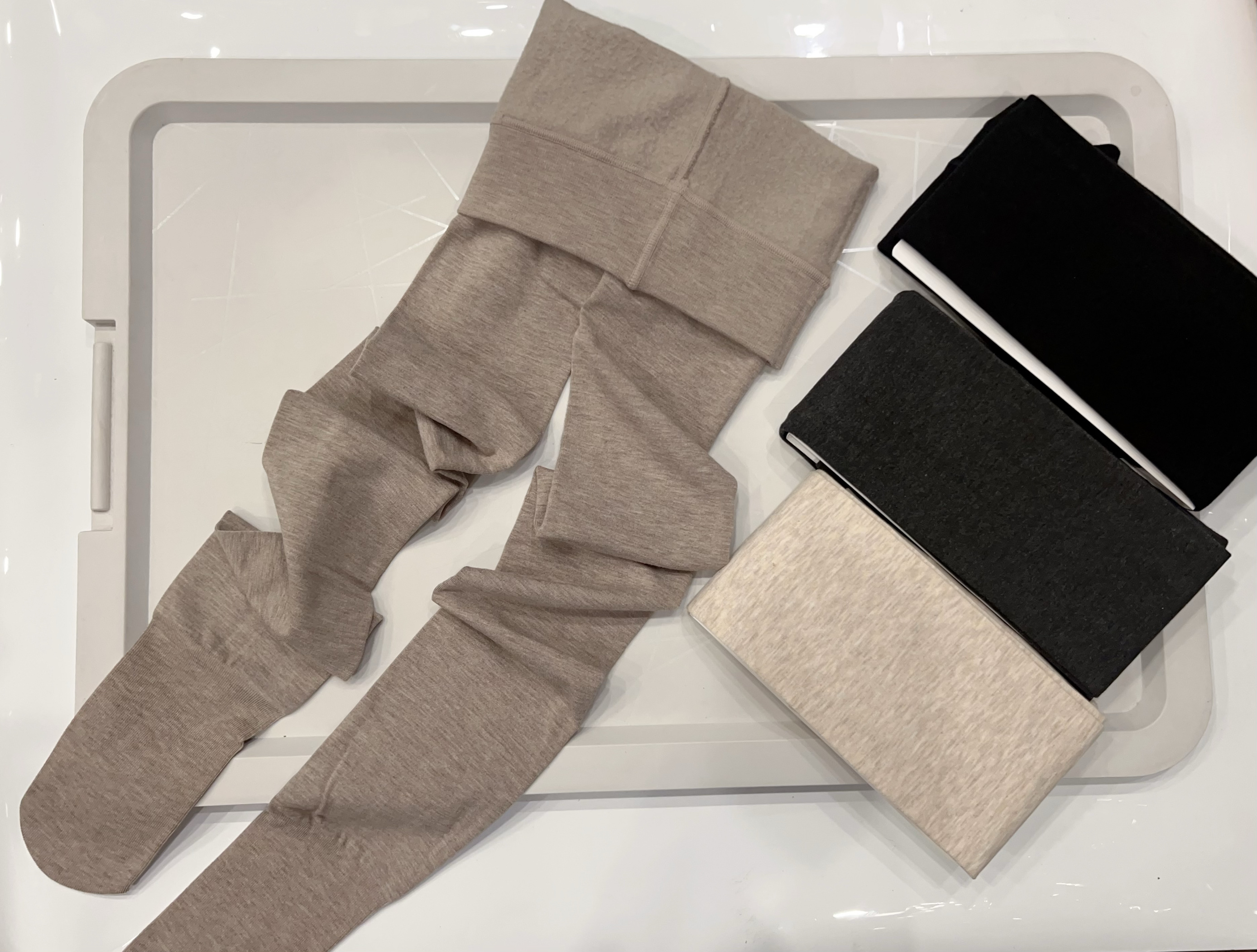 160D内拉绒里起毛，棉感哑光平纹压力保暖连裤袜 不透肉效果