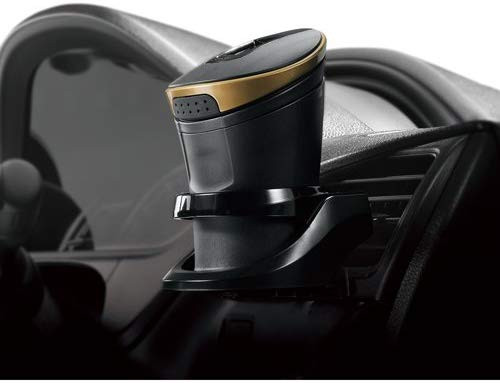 日本汽车车载运动烟灰缸太阳能夜光带LED灯仿碳纤维花纹耐高温度