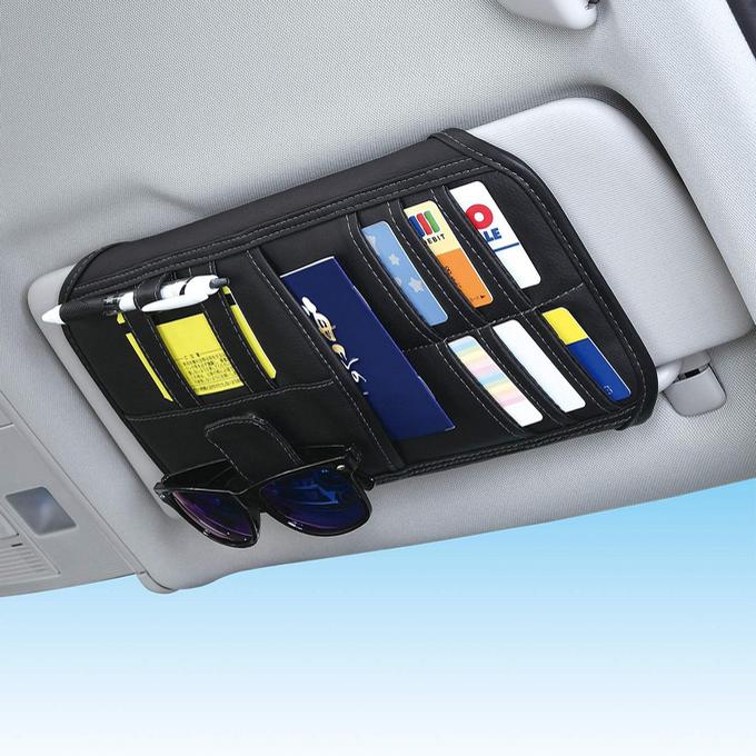 日本GORDON MILLER汽车遮阳板套多功能小物收纳袋内饰用品眼镜夹