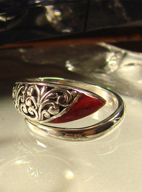 民族风镂空雕花设计感原创戒指