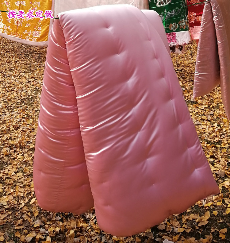 结婚漂亮丝绸被羽丝棉被太空棉热熔羽丝棉被仿真丝滑柔软棉被定做