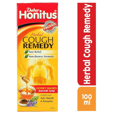 印度原装Dabur Honitus 蜂蜜草本瑭浆100 ml止咳化痰咳嗽清肺