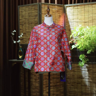 【蜀锦】双面穿蜀锦新中式立领盘扣外套复古喜庆国风非遗上衣