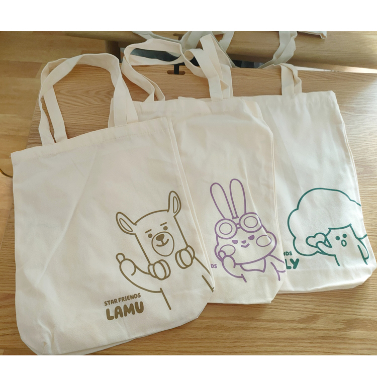 出口尾货加厚帆布包~竖款显瘦显高款单肩包~卡通印花大容量布袋子