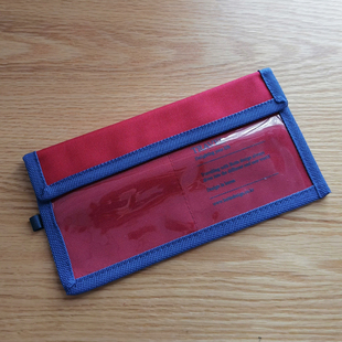 bt尾货护照包机票包~卡包证件包半透明~红蓝撞色很漂亮牛津布结实
