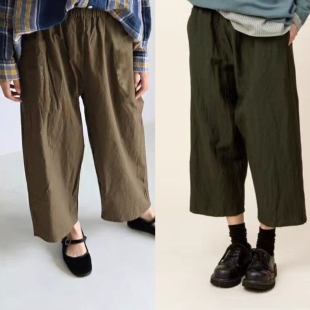 简约百搭宽松休闲裤 日式 松弛感八分裤 日单设计师款