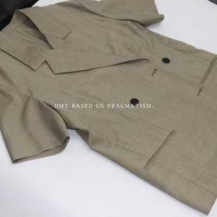 套装 高级正点 外套短裤 双排扣西装 进口色织格纹重磅面料短袖