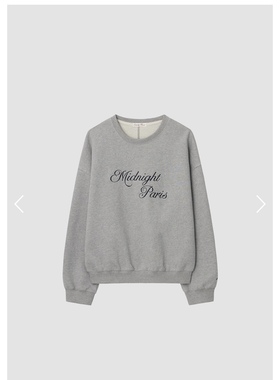 韩国正品直邮设计师品牌Midnight Paris休闲圆领卫衣