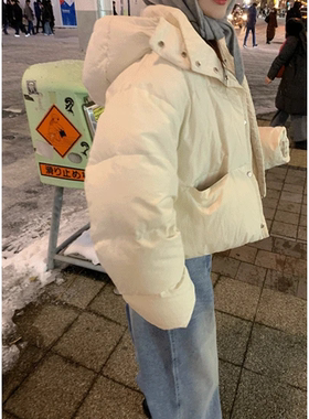 韩国正品直邮monrf短款休闲连帽外套