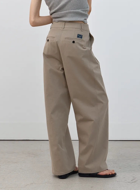 韩国正品直邮corede极简风宽松直筒休闲裤女通勤长裤