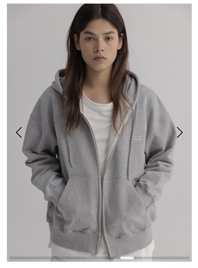 韩国正品直邮设计师品牌haag休闲拉链连帽卫衣外套