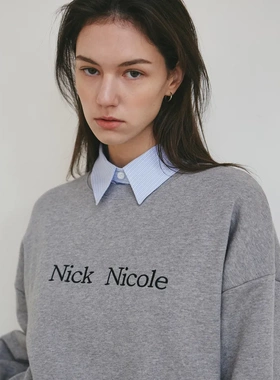 韩国设计师品牌NICK&NICOLE 25秋款新品字母休闲卫衣