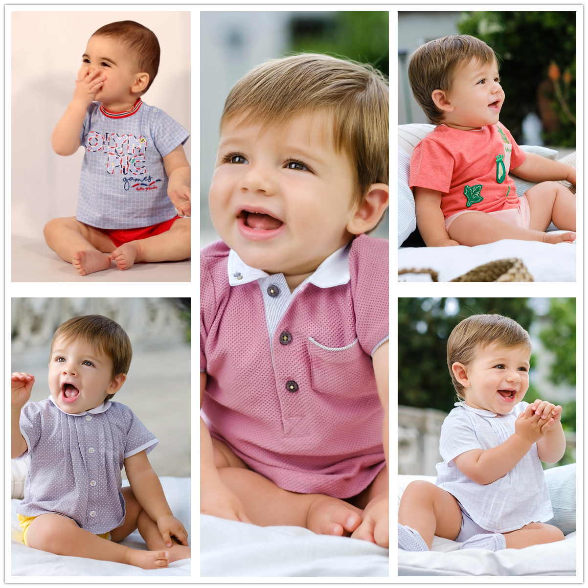 现货西班牙婴童英伦T恤polo短裤