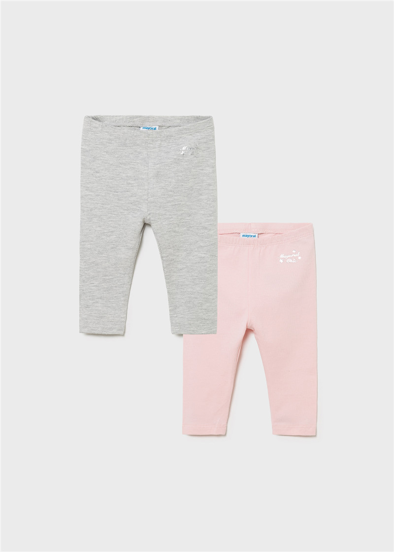 麦悠女童秋冬纯棉松紧腰长裤套装