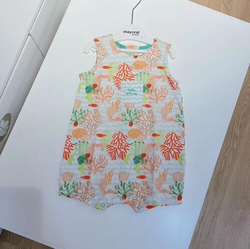 西班牙幼童纯棉开档连体服现货
