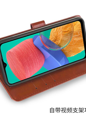 适用 三星SM-M336K手机壳6.60英寸SM一M336K保护套翻盖Jump2外壳皮夹samsung钢化膜Galaxy硅胶SMM336K插卡防?