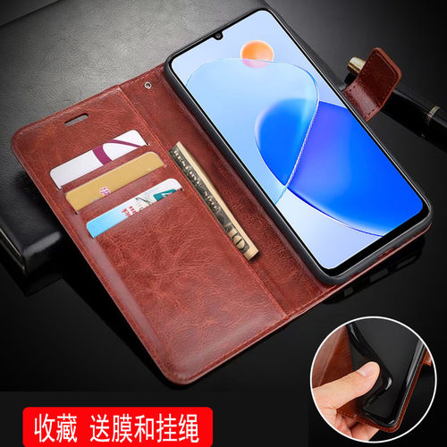 适用荣耀CMA-AN40手机壳6.74英寸华为CMA一AN40外壳翻盖荣耀PLAY6T保护套皮夹CMA-TN40软壳AN4O插卡荣誉PLAY6