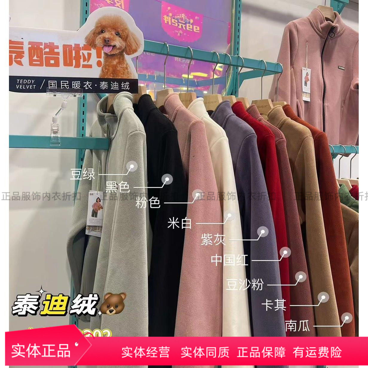 浩扬泰迪绒防风保暖外套女士3302立领加厚长袖上衣可亲子软暖