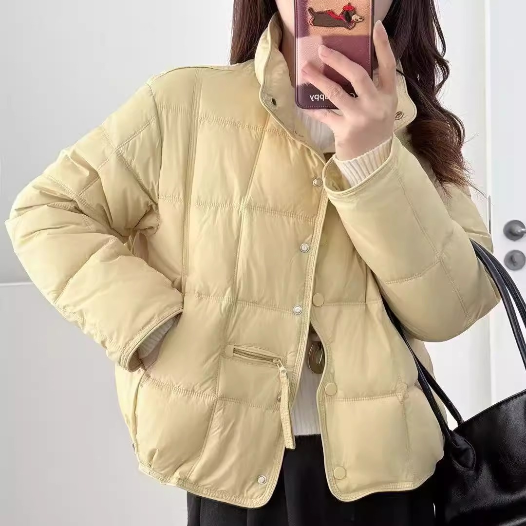 欧洲站轻薄短款羽绒棉服