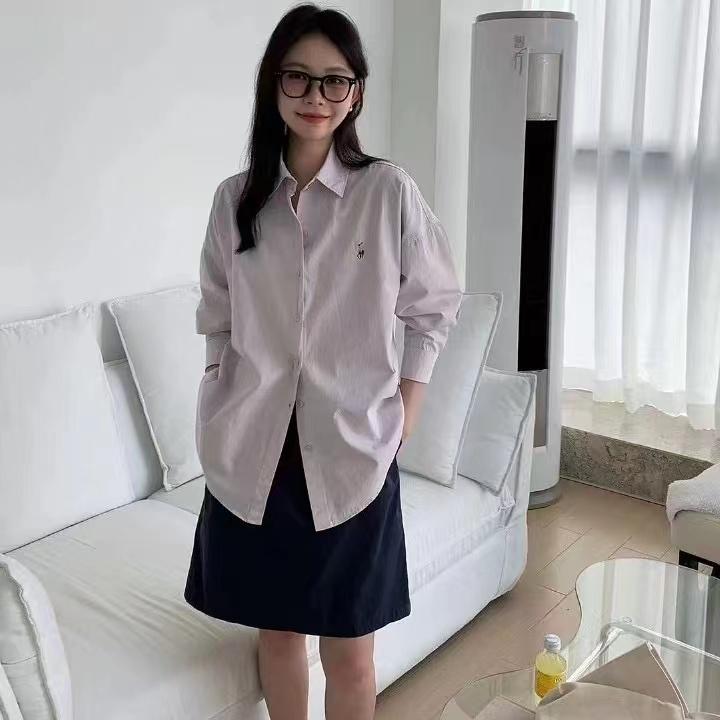 白色衬衫女长袖纯棉宽松2025春季新款简约休闲外穿通勤慵懒风