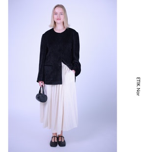 ETIK 瑞典黑色圆领极简外套 Nor