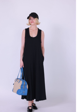 ETIK Nor 圆领背心T恤长款休闲连衣裙