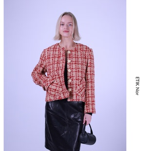 ETIK Nor瑞典红色格纹上衣