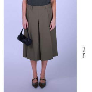 ETIK 复古英国羊毛过膝半身裙 Nor