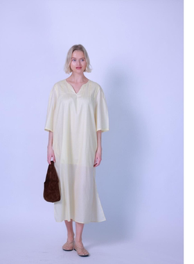 ETIK Nor瑞典天丝棉麻中袖连衣裙