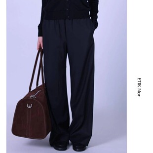 ETIK Nor瑞典秋冬精细意大利羊毛阔腿大桶裤
