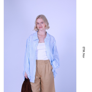 ETIK Nor瑞典条纹法国亚麻衬衫