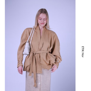 ETIK 瑞典卡其色松弛感系带上衣 Nor