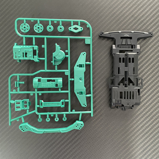 底盘 捷品四驱车 黑色底盘 S1底盘 绿色板件 赛车