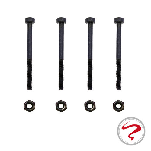 自制田宫配件 黑色螺丝 M2内六角25mm半牙螺丝 螺母 2根价15454