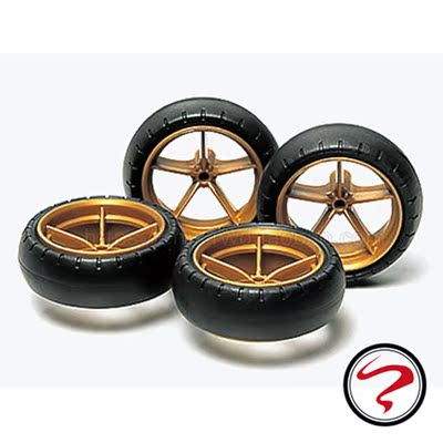 正品田宫等宽暗金五爪轮毂黑胎