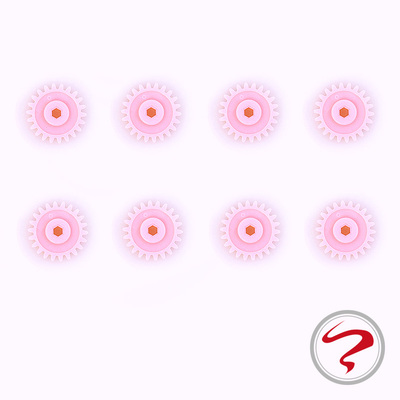 自制田宫配件 MS/MA底盘3.7/3.5专用粉齿轮*8粒 10311