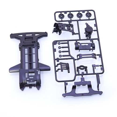 捷品四驱车 赛车 TZ-X底盘 黑色底盘 白底盘+板件 五金包