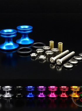 自制田宫四驱车配件 13-12mm防翻铝合金 软胶圈导轮 15418 一对