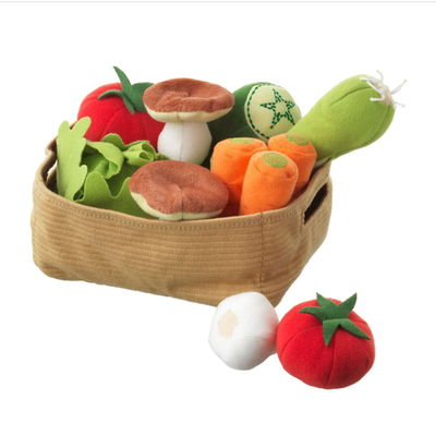 宜家正品假一赔十蔬菜玩具儿童过家家仿真蔬菜布艺篮