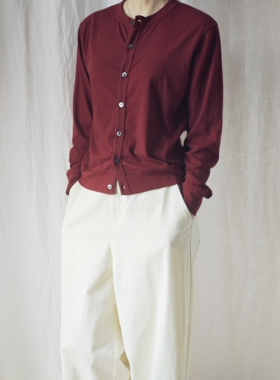 英国原单定织纱线轻盈棉+9羊毛针织开衫