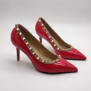 小码鞋高跟鞋浅口单鞋性感细跟柳钉柳丁2062新款成人礼女断码清货