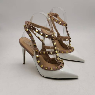 欧美时尚柳钉柳丁时装凉鞋细跟高跟鞋性感包头罗马风仙女断码清货