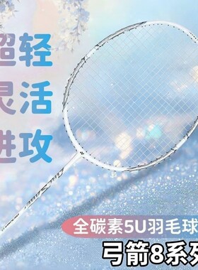 正品初学者专业羽毛球拍弓箭8