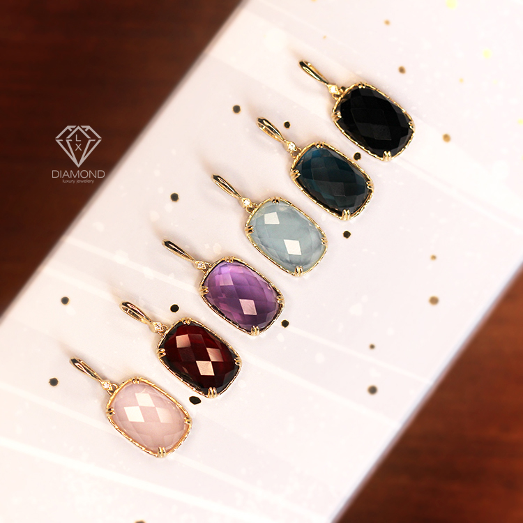 黄金灵犀日系轻紫晶海蓝宝伦敦