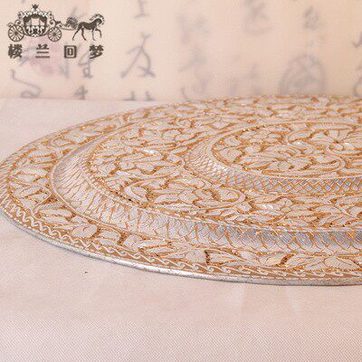 24英寸镂空挂盘民族特色铜器铜盘酒店特色餐厅装饰品铜挂盘i.